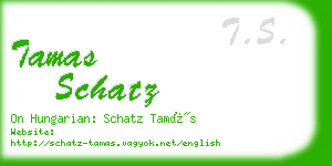 tamas schatz business card